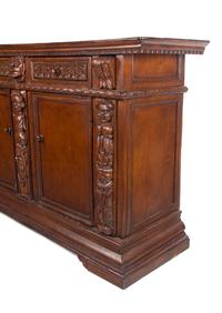 A Jacobean Style Walnut Server Height 44 x width 70 3/4 x depth 20 3/4 inches.
