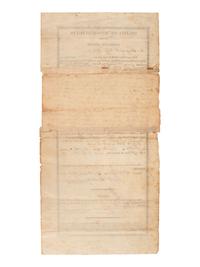 [MILITIA]. A group of documents related to nineteenth-century state militias, including broadsides and a War of 1812 appointment signed by Connecticut Governor John Cotton Smith.