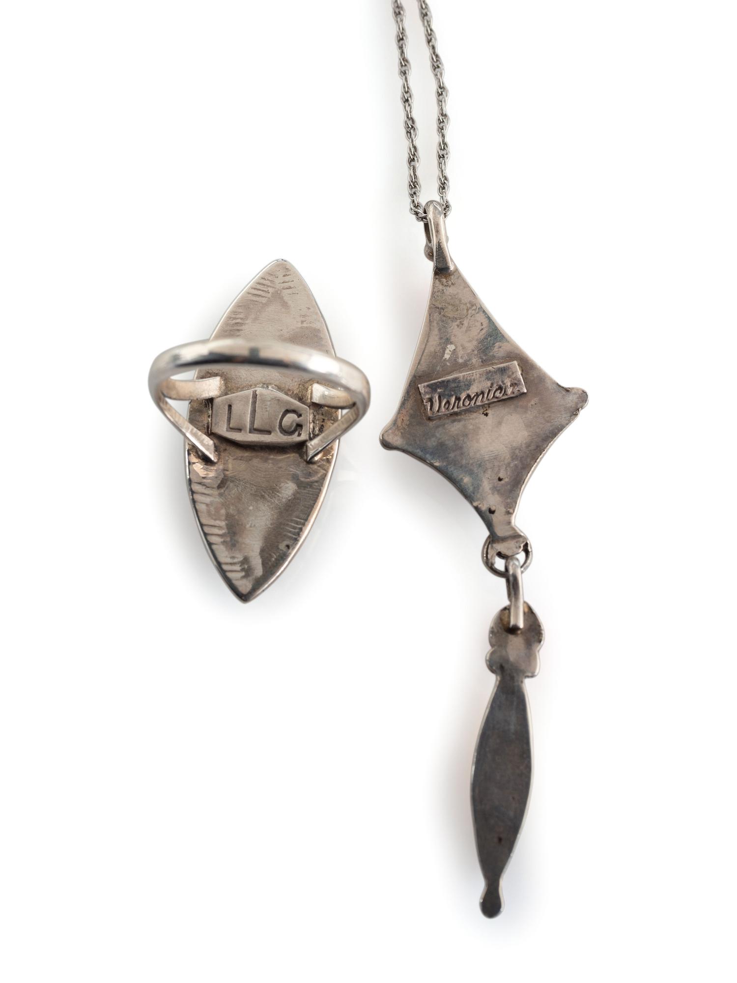 Zuni Silver and Channel Inlaid Jewelry