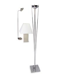 Three Modern Stainless Steel Lamps