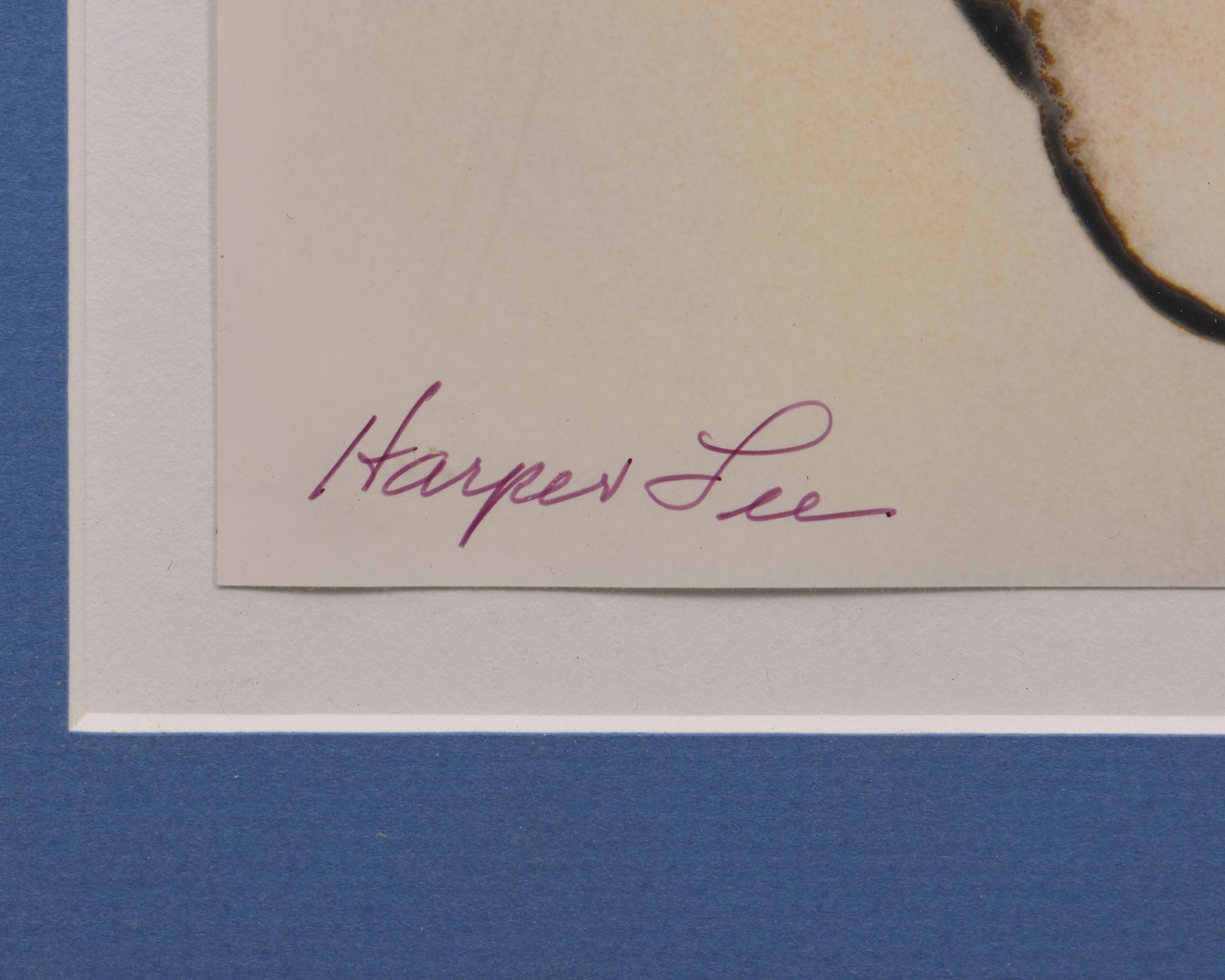 [Literature] Lee, Harper. Signed Photograph