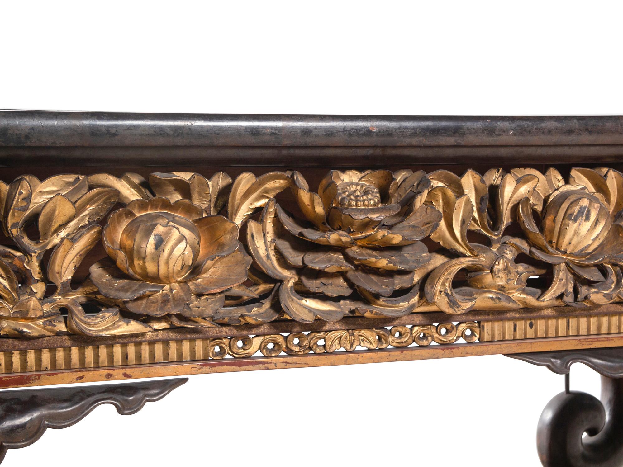 A Japanese Red Lacquered Wood Low Table