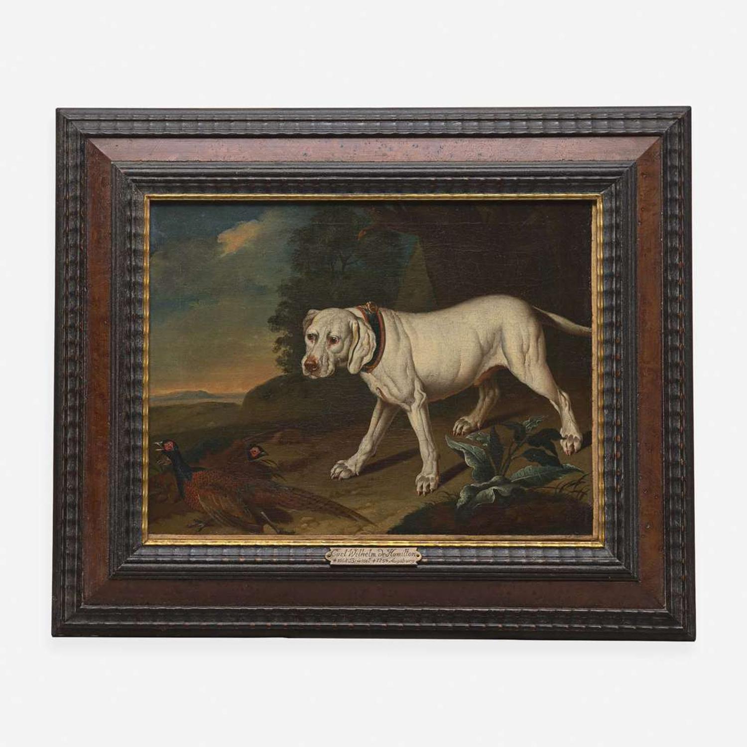 Attributed to Carl Wilhelm de Hamilton (Flemish, 1668–1754) White Dog and Pheasants in a Landscape