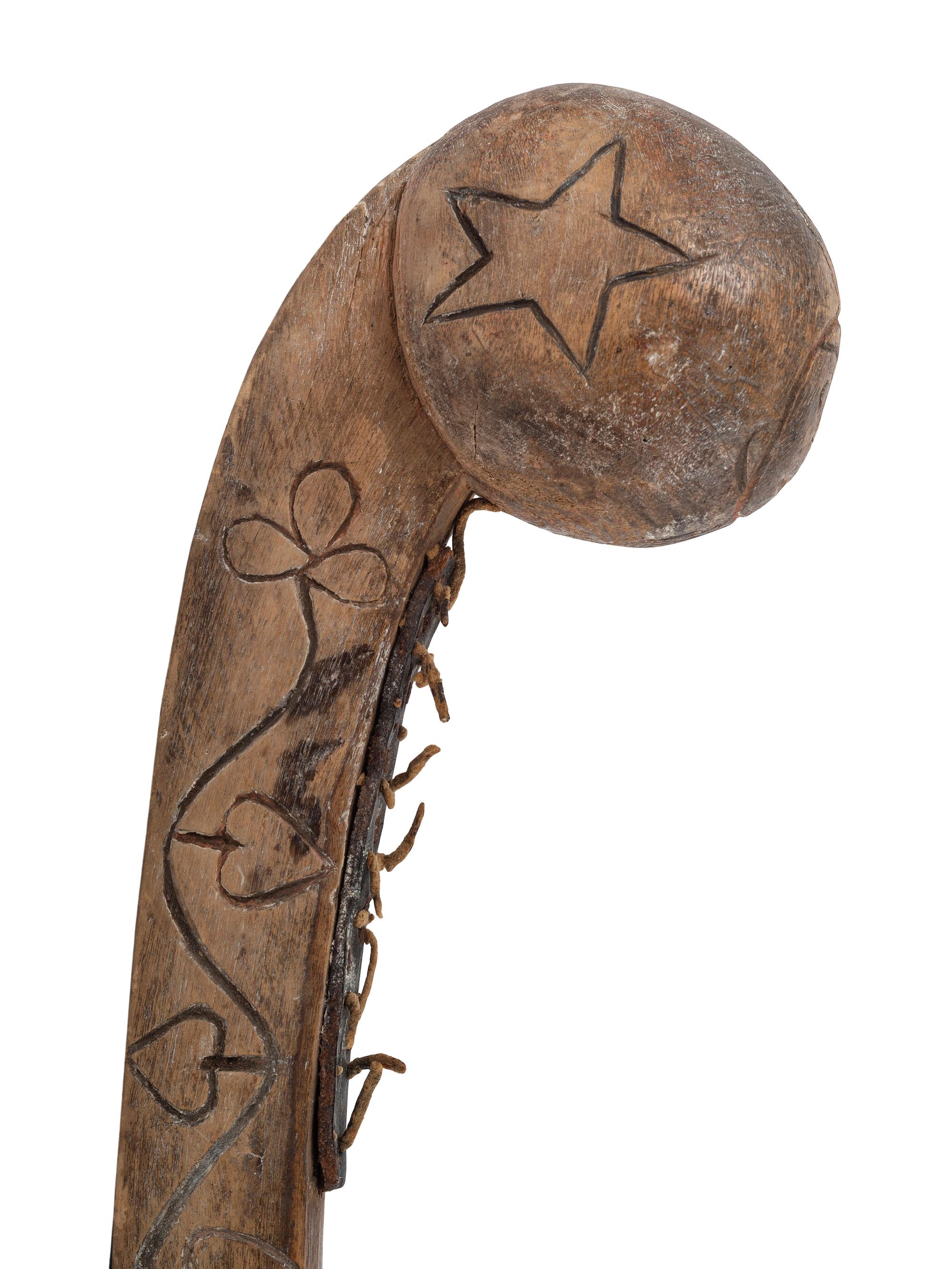 Ho-Chunk Carved and Painted Wood Dance Club