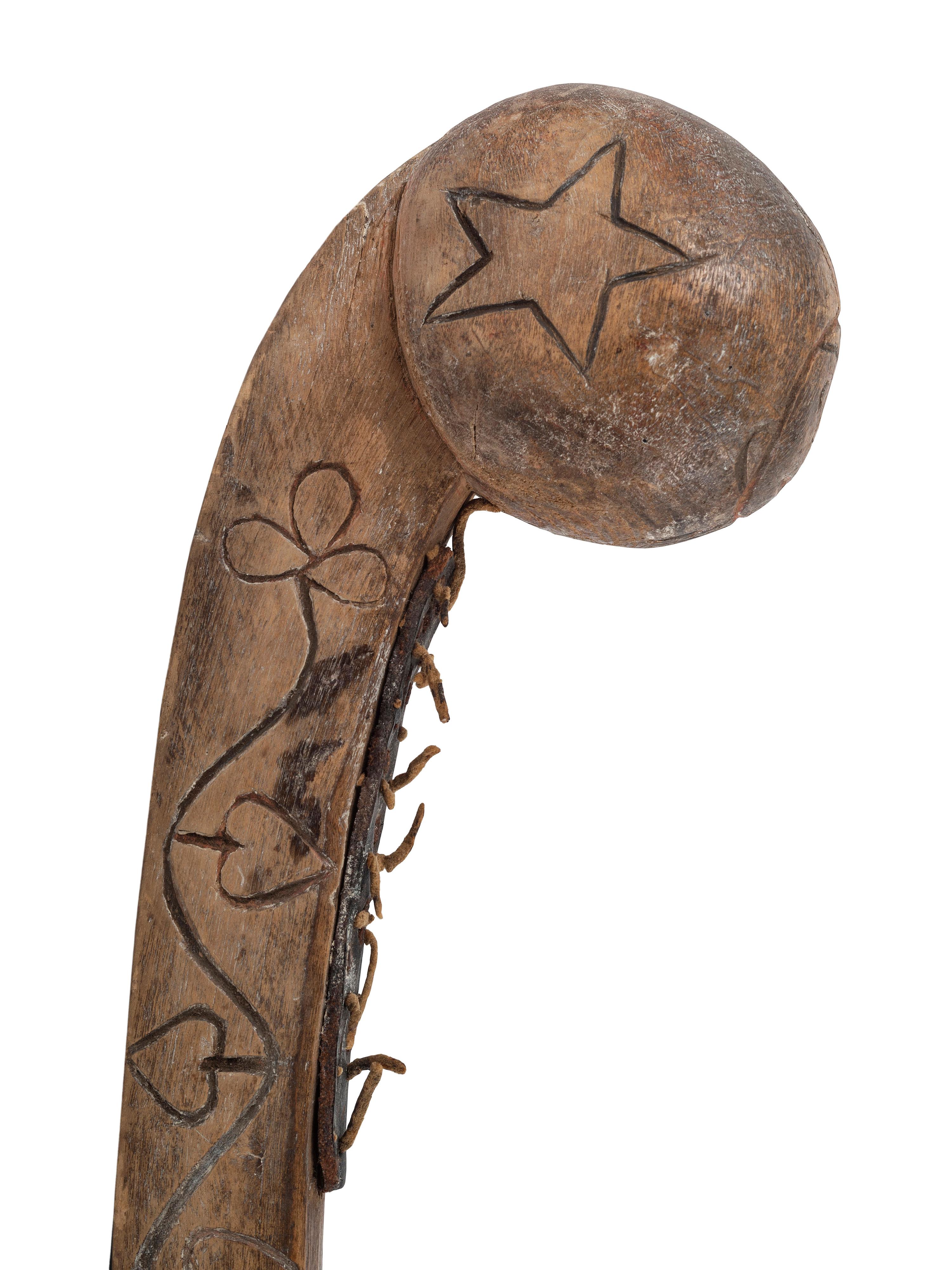 Ho-Chunk Carved and Painted Wood Dance Club