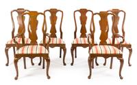 A Set of Six Henredon Dining Chairs. Height 40 inches.
