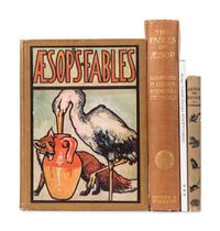 [AESOP (ca 620-560 B. C.).] – A group of 31 works in 33 volumes relating to Aesop’s Fables, including: