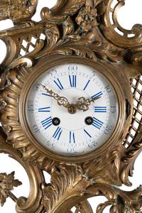 A French Gilt Bronze Cartel Clock