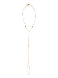 JACQUIE AICHE, YELLOW GOLD AND DIAMOND NECKLACE AND FINGER BRACELET