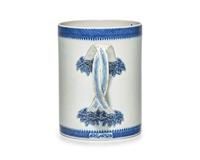 A Large Chinese Export Porcelain Blue Fitzhugh Tankard