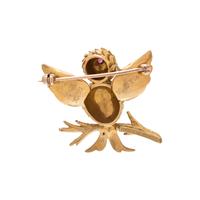TIFFANY & CO., VINTAGE, YELLOW GOLD BIRD BROOCH