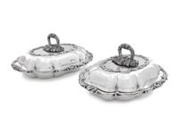 A Group of Four Silver-Plate Covered Serving Dishes