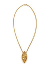 ASPERY & GULDAG, YELLOW GOLD, HELIODOR AND DIAMOND PENDANT/NECKLACE