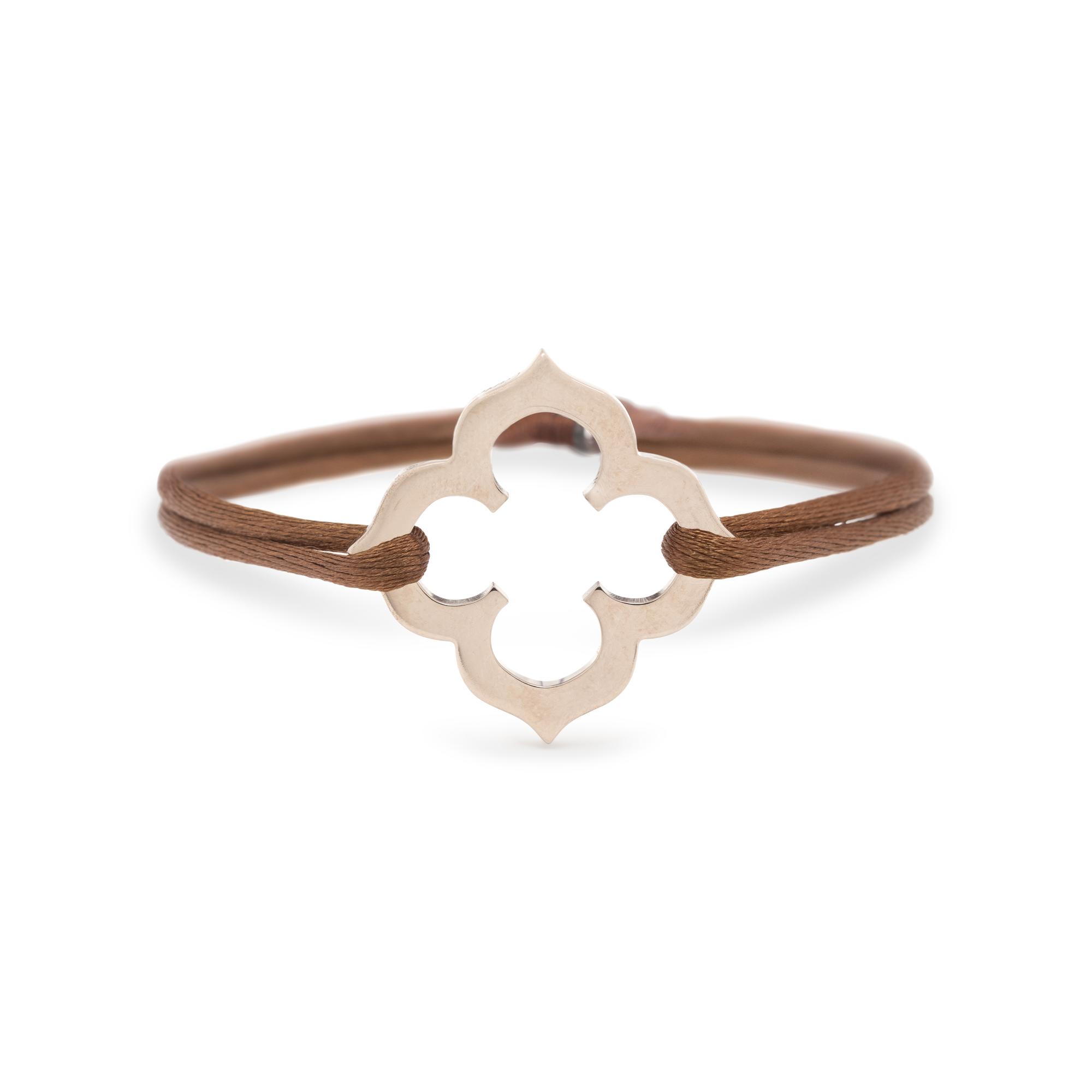 CARTIER, WHITE GOLD QUATREFOIL BRACELET