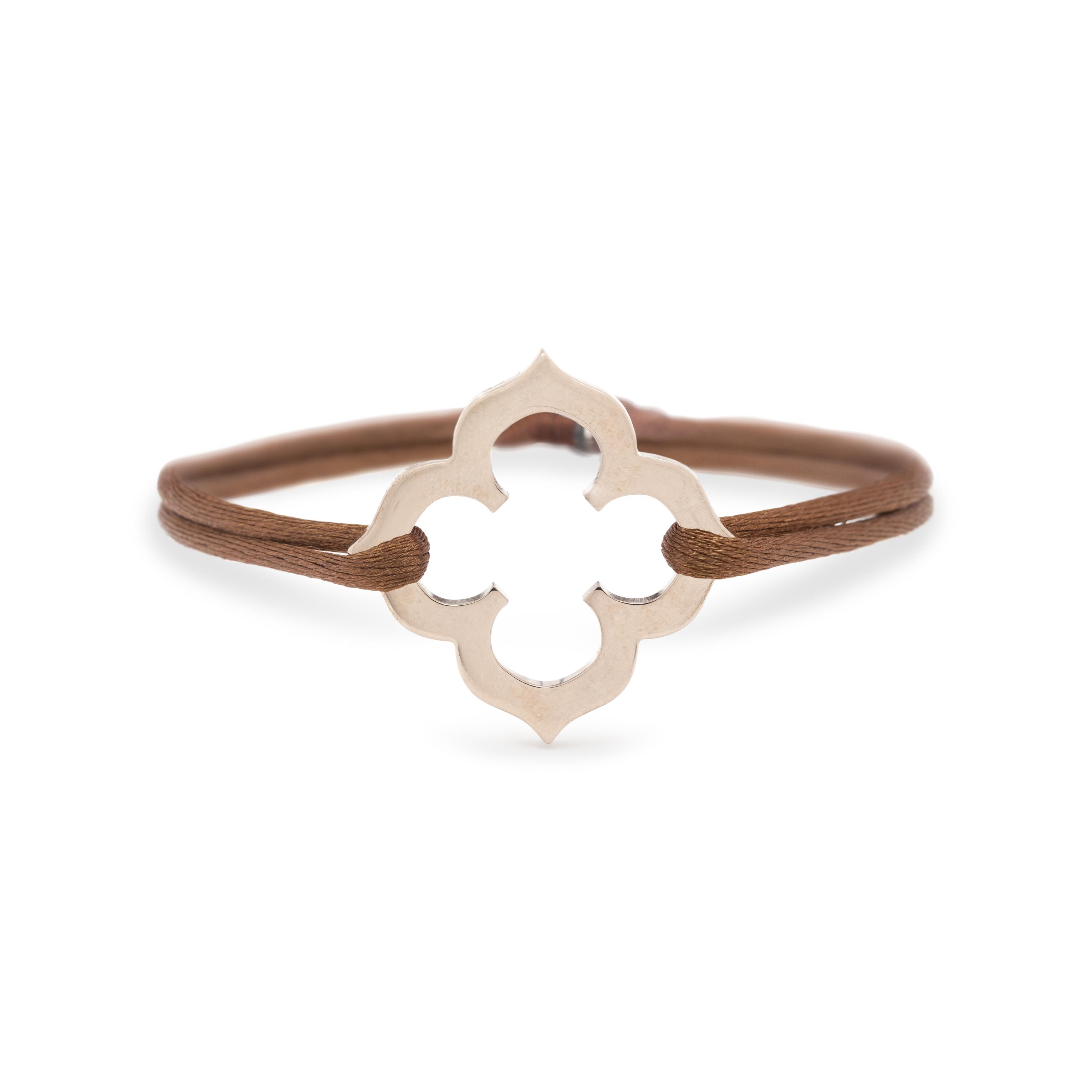 CARTIER, WHITE GOLD QUATREFOIL BRACELET