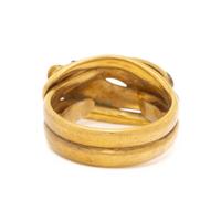 BRITISH, YELLOW GOLD AND RUBY SNAKE RING