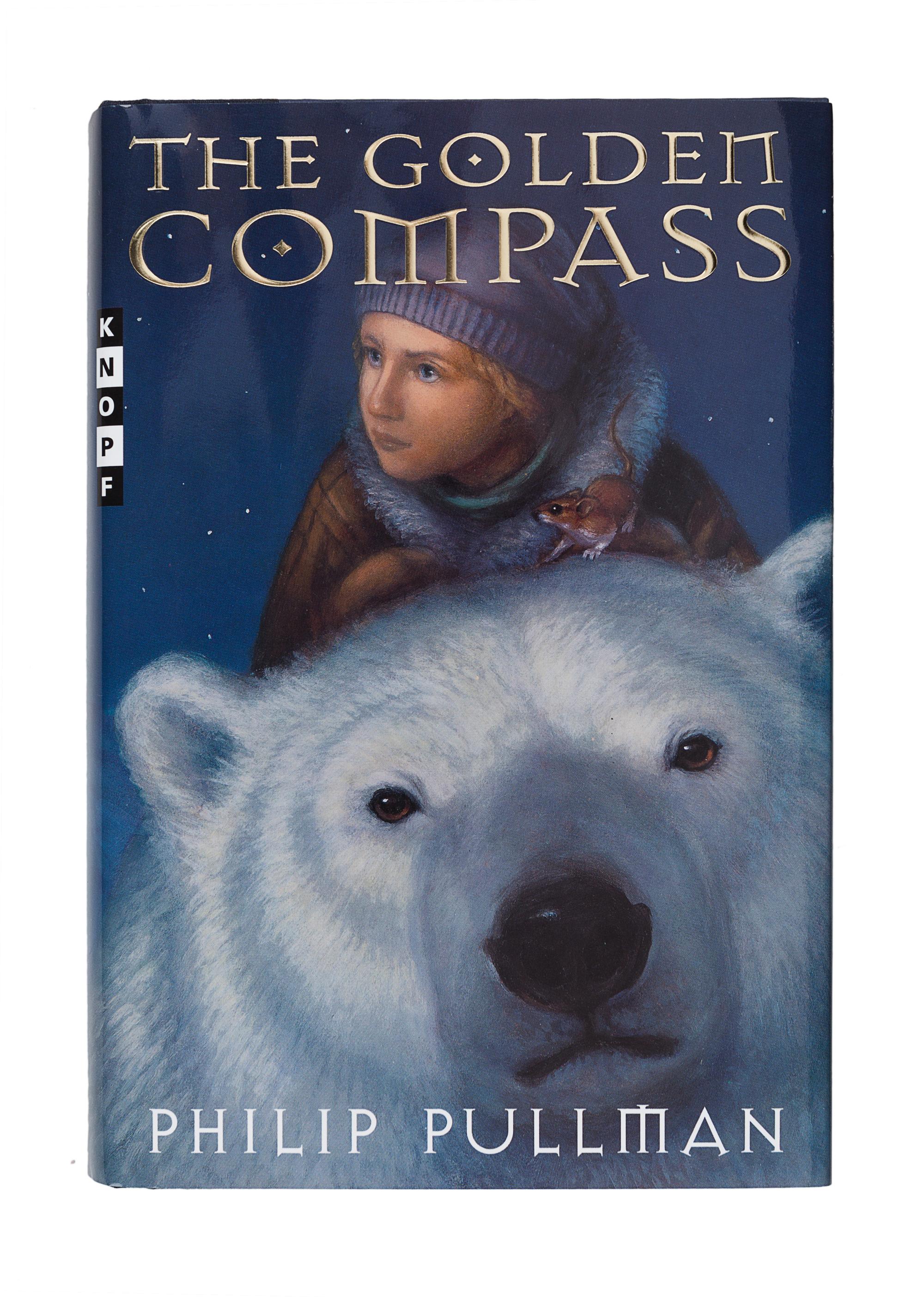 PULLMAN, Philip. [His Dark Materials trilogy:] The Golden Compass . — The Subtle Knife . — The Amber Spyglass . New York: Alfred A. Knopf, 1996-1997-2000.