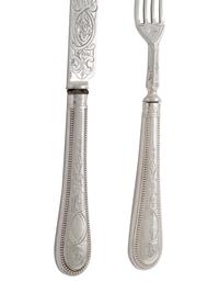 A Victorian Engraved Silver Fruit Service