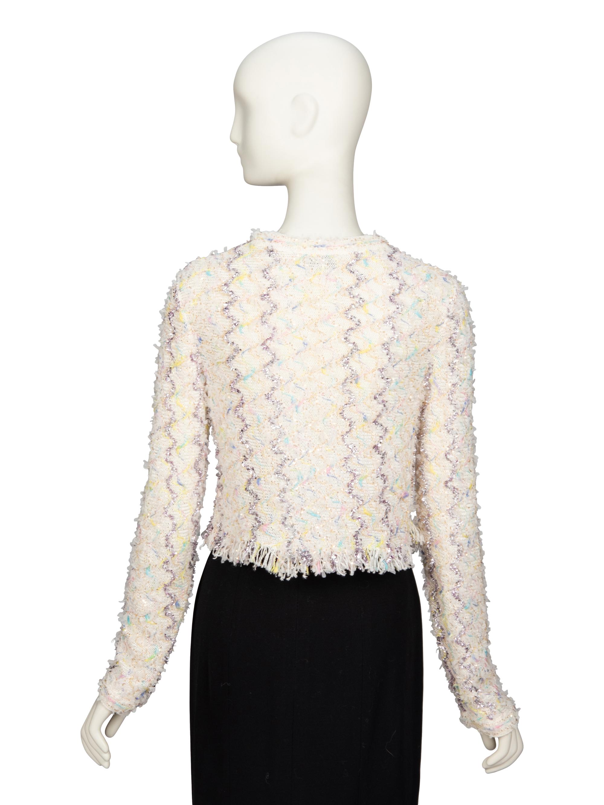 CHANEL, 'FANTASY TWEED' KNIT CARDIGAN