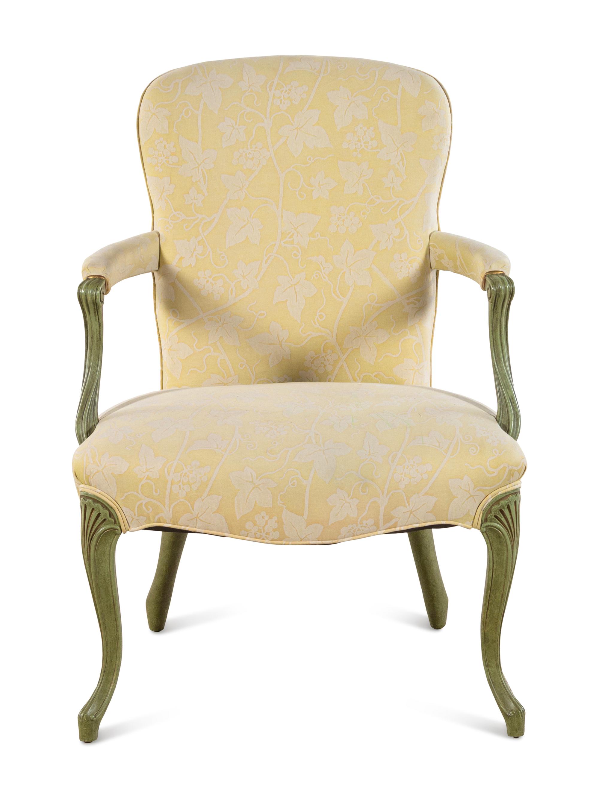 A George III Style Painted Armchair
