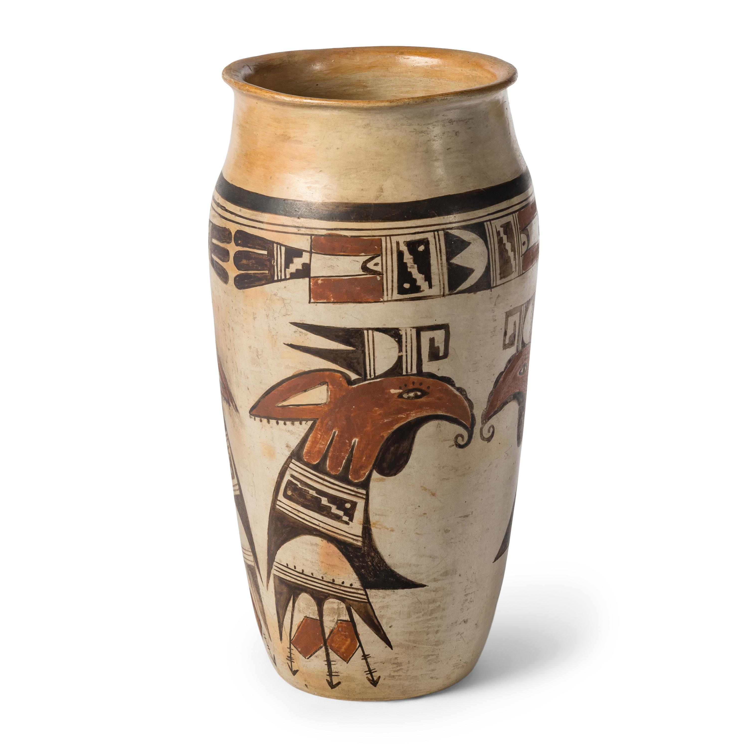 Hopi Pottery Vase, with Birds