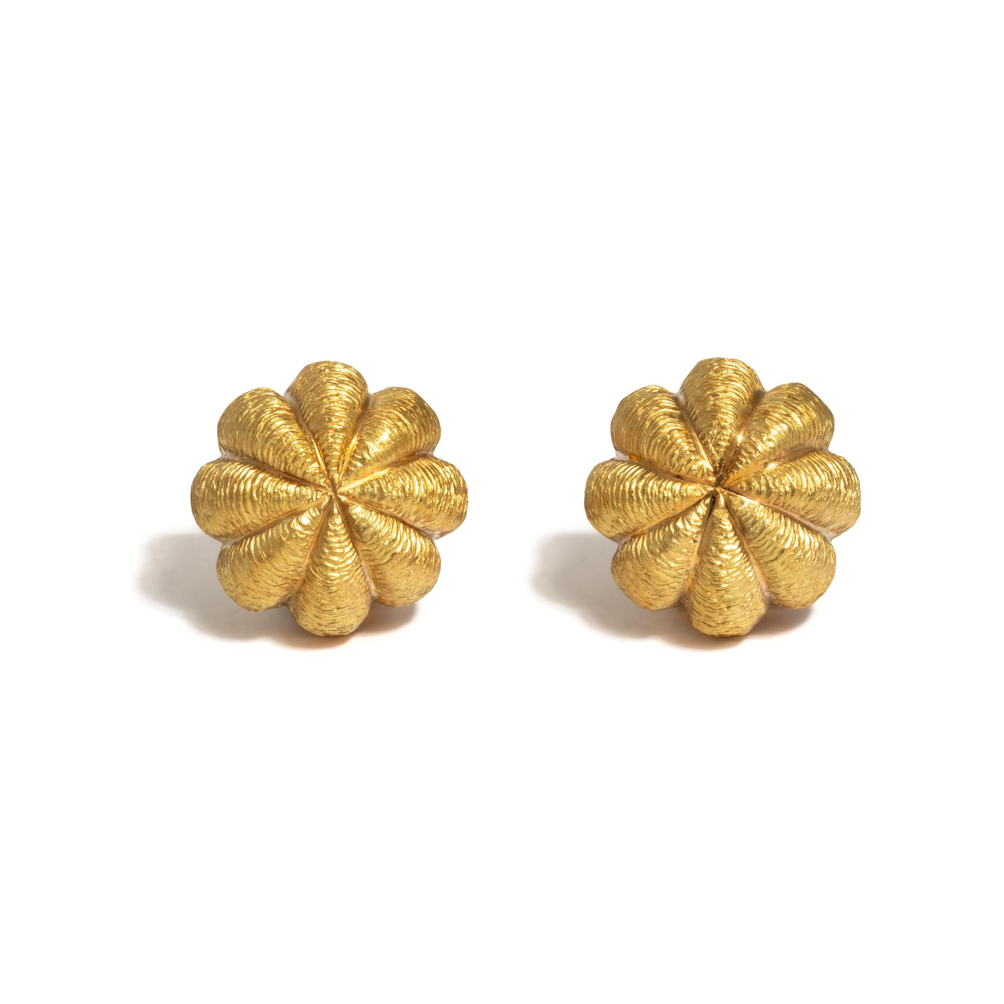 TIFFANY & CO., YELLOW GOLD EARRINGS