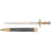 Massachusetts Marked Ames Model 1832 Heavy Artillery Saber & Scabbard Dated 1839