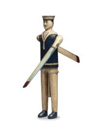 A Carved and Painted Wood Sailor Whirligig