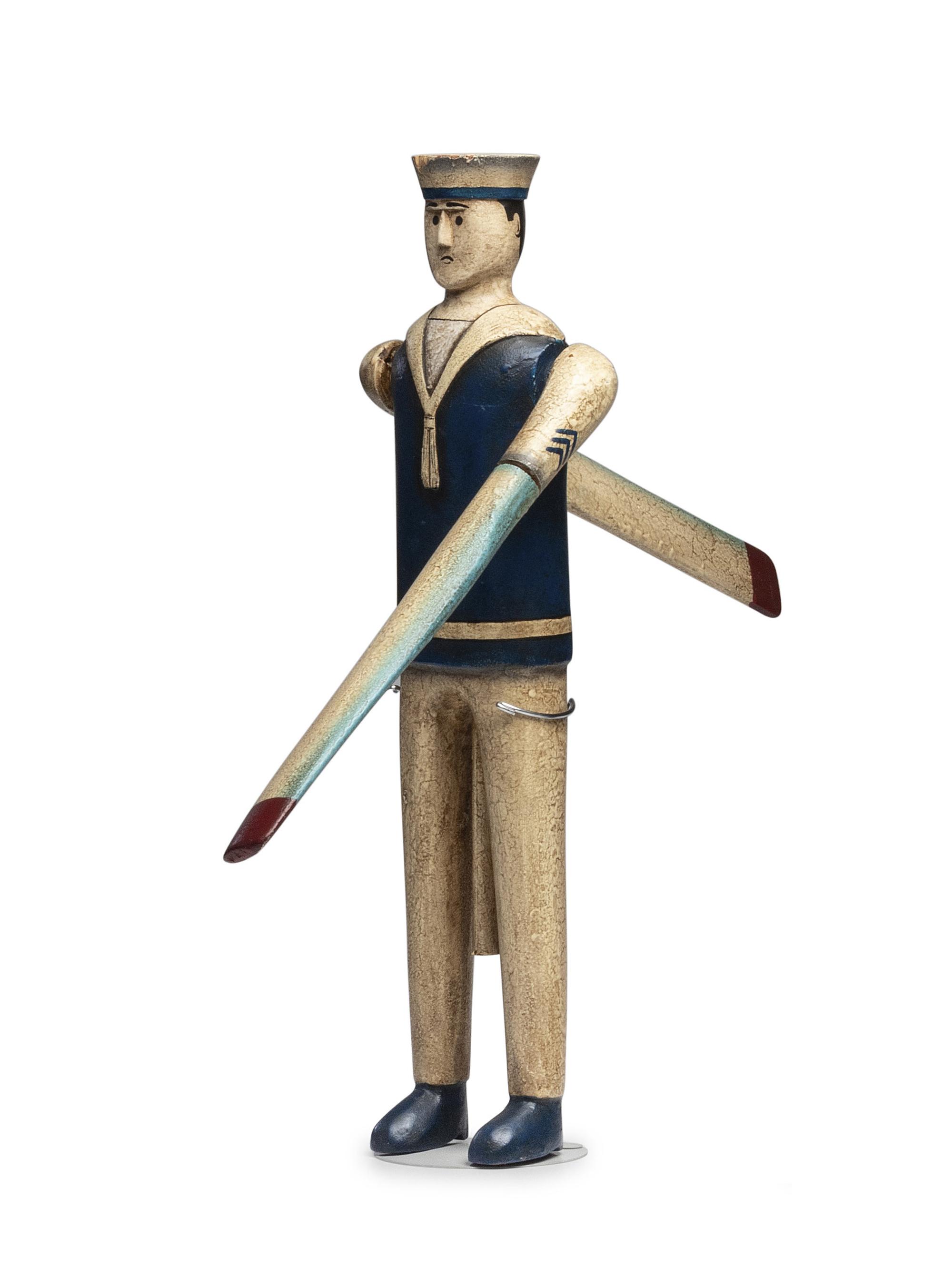 A Carved and Painted Wood Sailor Whirligig