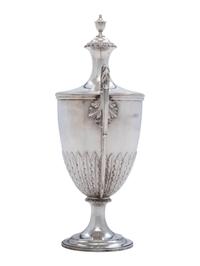 An English Silver Lidded Urn