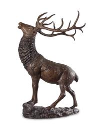 A Life Size Bronze Elk