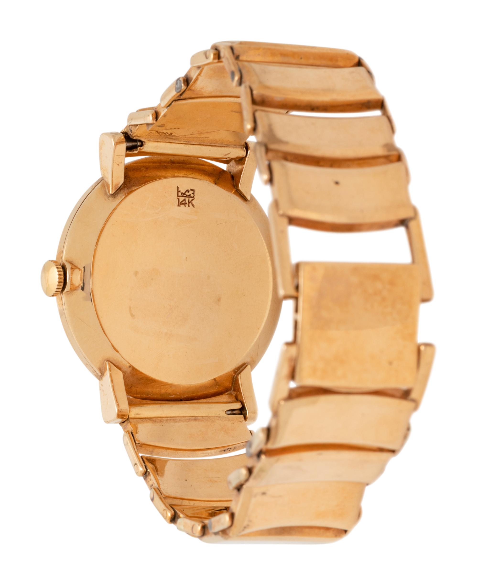 LeCOULTRE, VINTAGE, 14K YELLOW GOLD WRISTWATCH