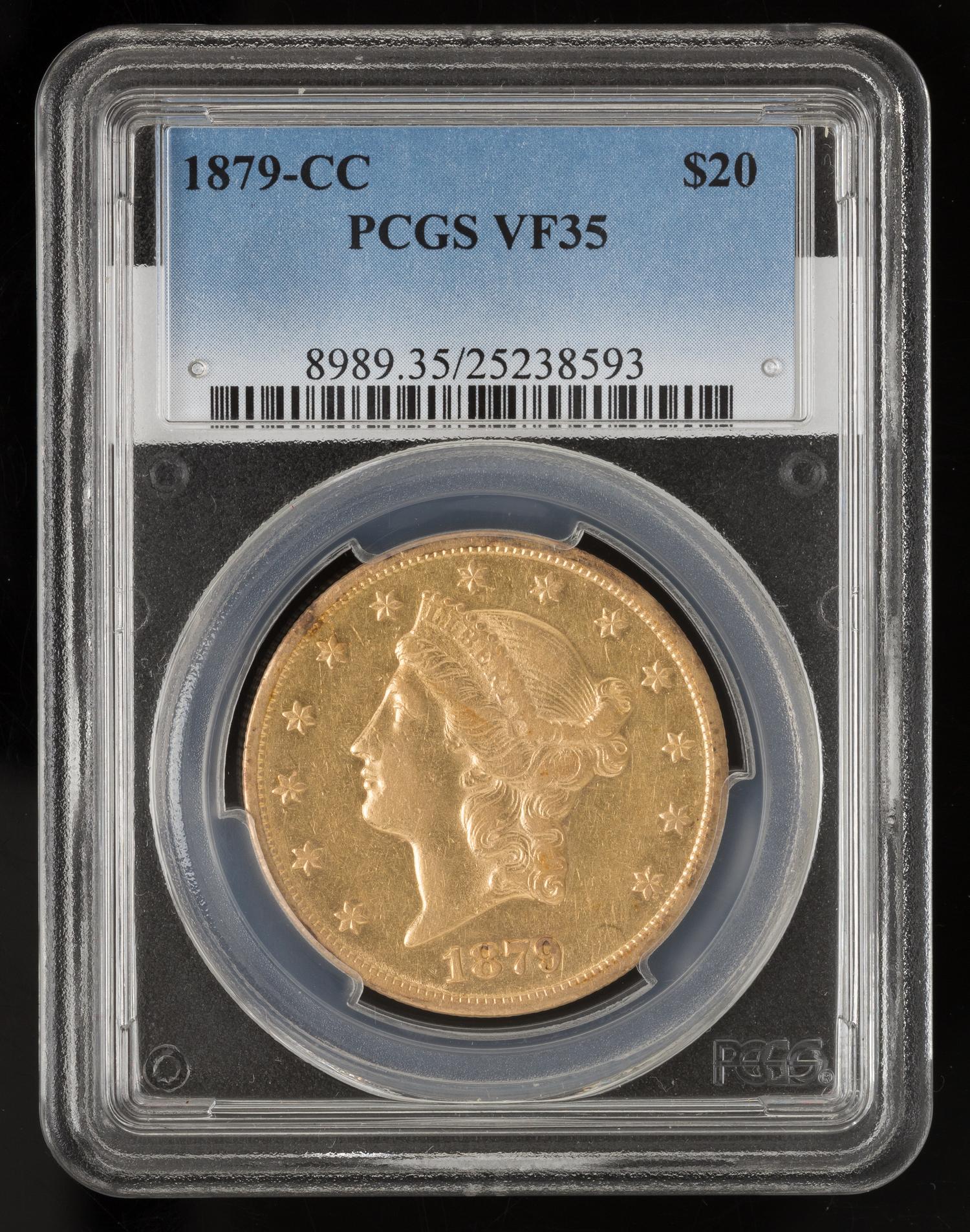 A United States 1879-CC Liberty Head $20 Gold Coin