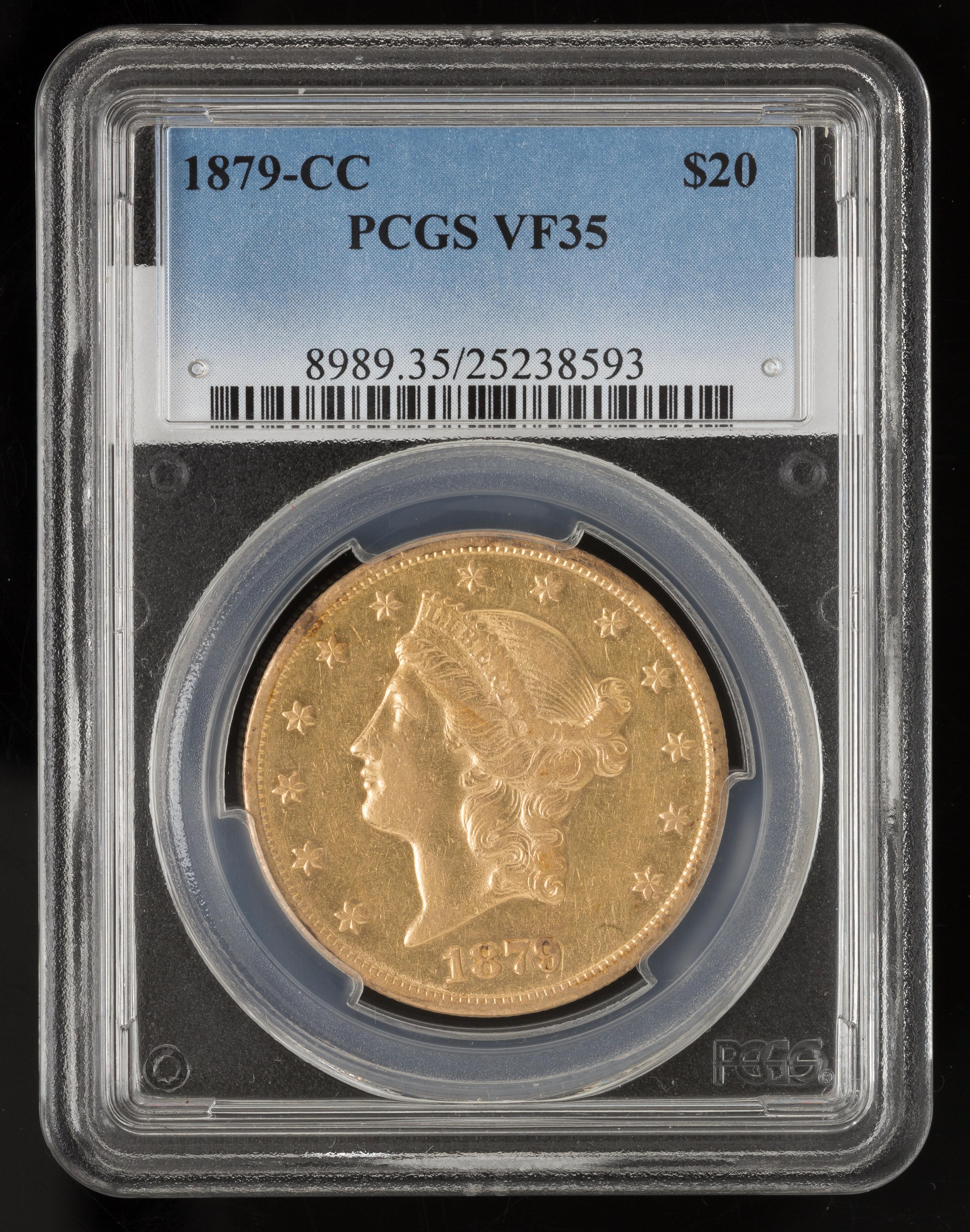 A United States 1879-CC Liberty Head $20 Gold Coin