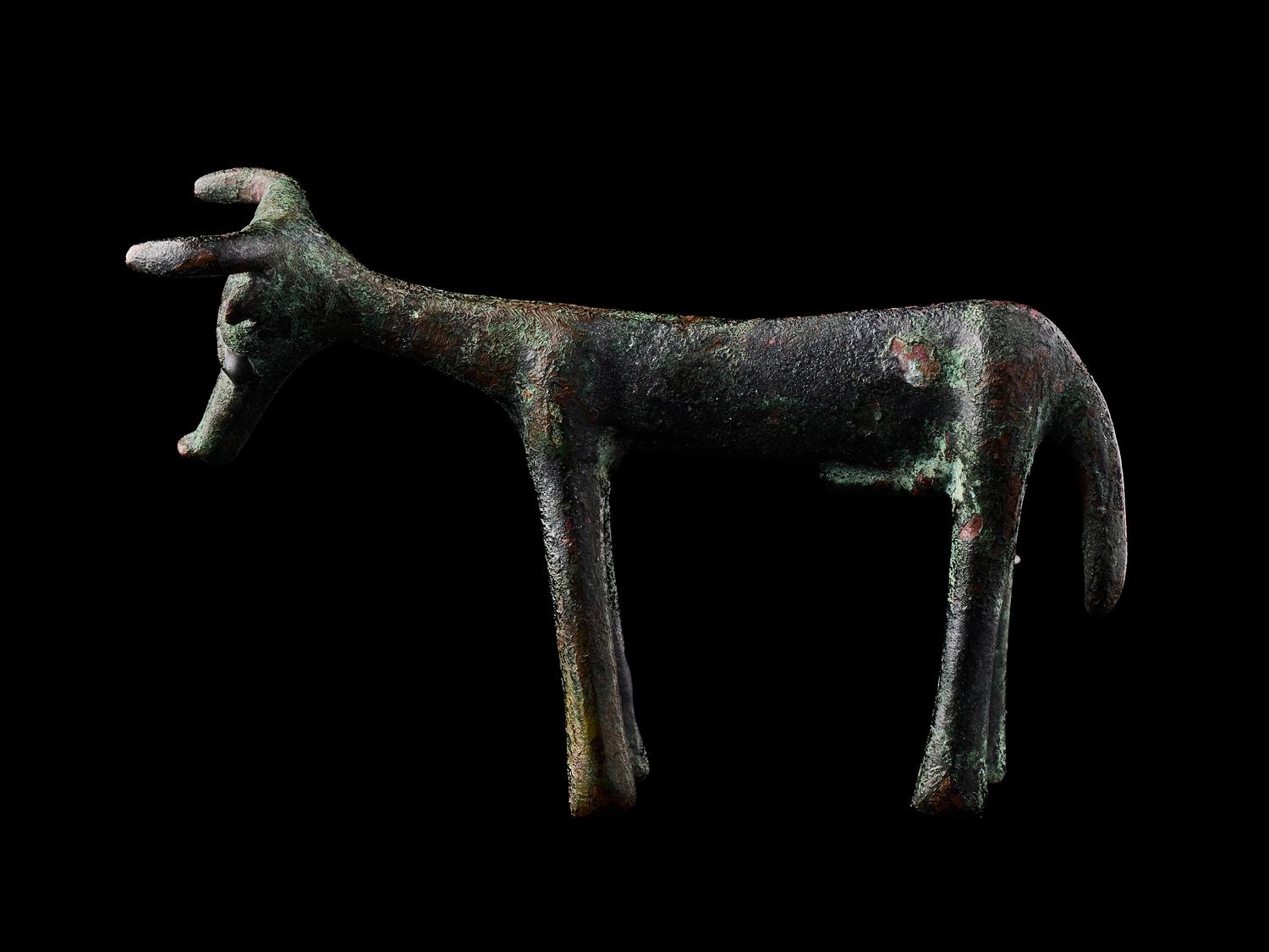 A Syro-Hittite Bronze Votive Bull
