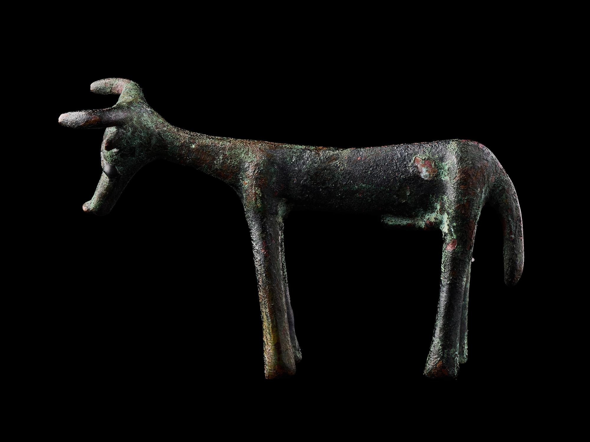 A Syro-Hittite Bronze Votive Bull