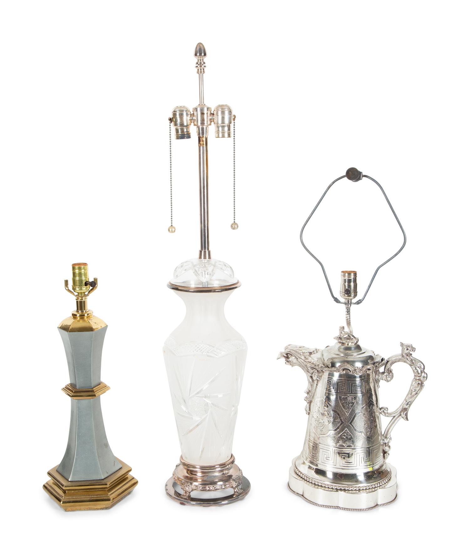 A Group of Three of Table Lamps
