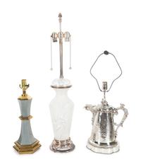 A Group of Three of Table Lamps
