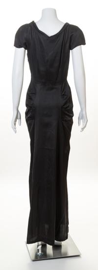 A Hattie Carnegie Black Silk Gown, No size.