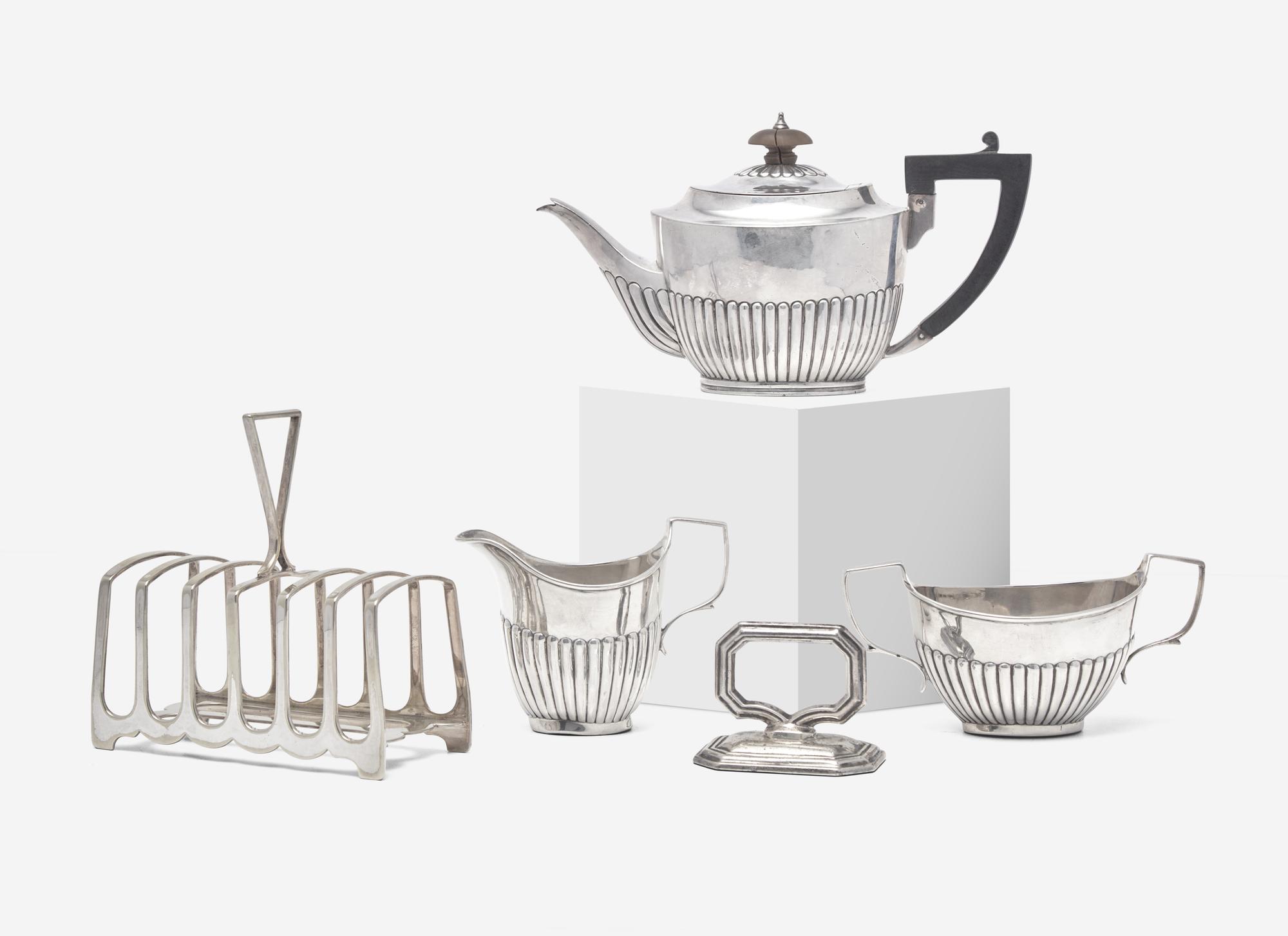 An English Assembled Silver and Silver-Plate Flatware Service
