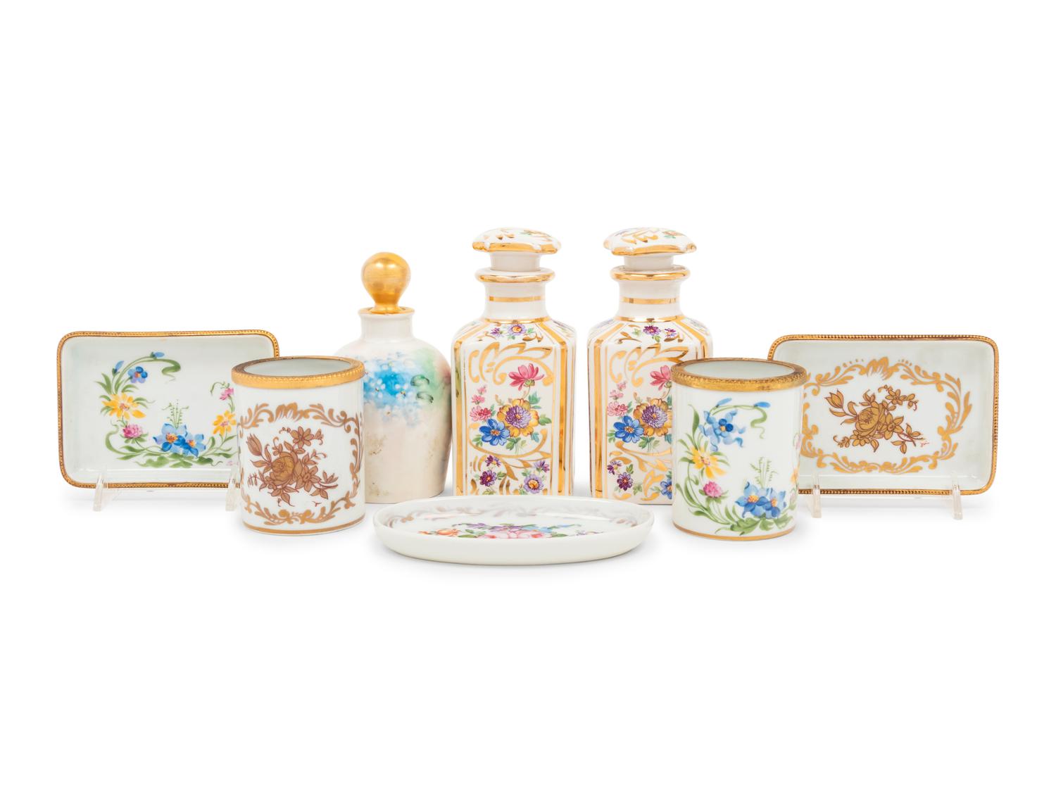Eight Porcelain Table Articles