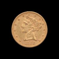 An 1882 Liberty Head $5 Gold Coin
