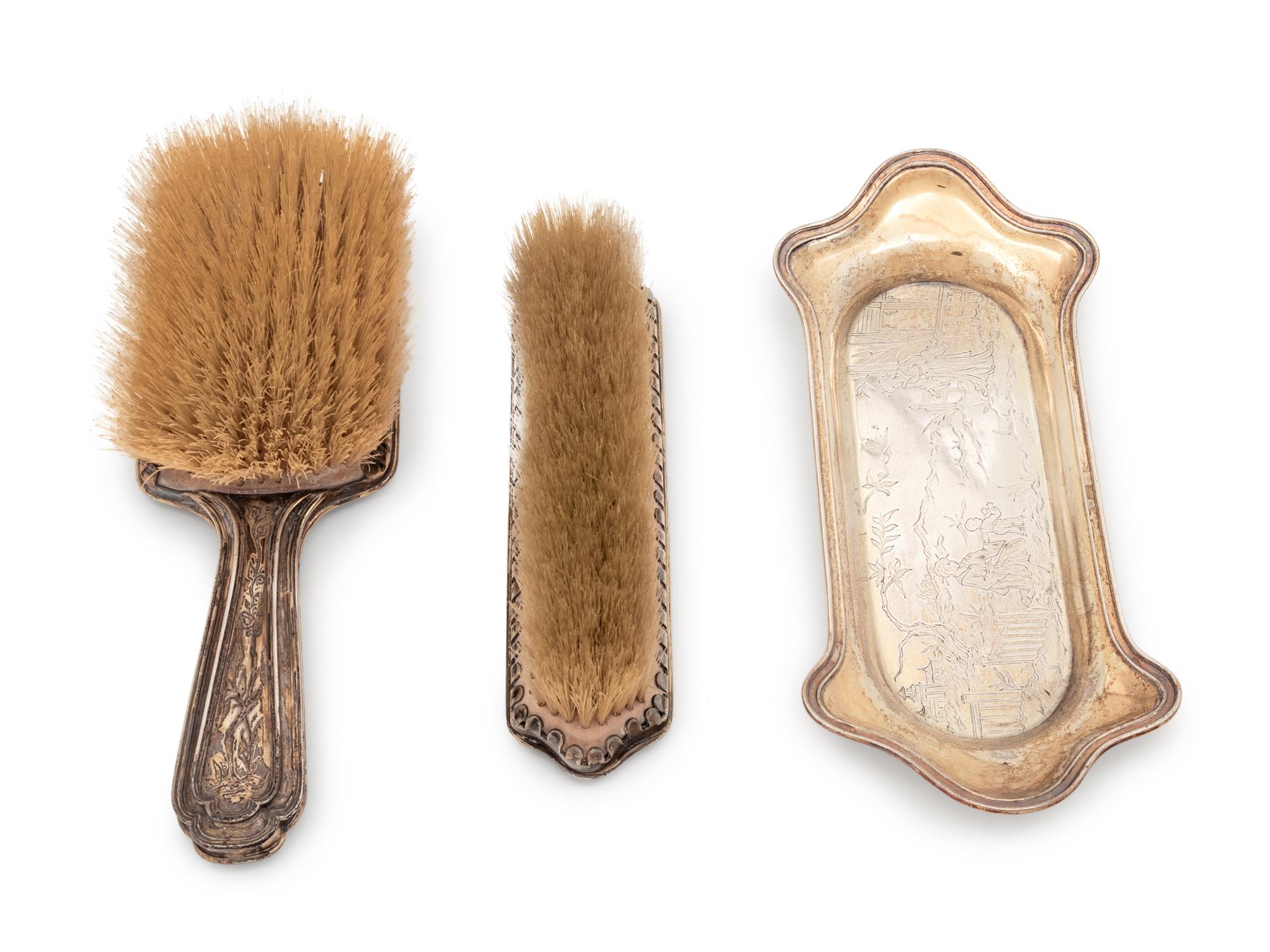 An English Silver Dresser Set