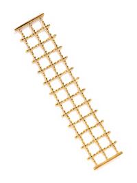 JANET MAVEC, YELLOW GOLD AND DIAMOND 'FLORETTE' BRACELET