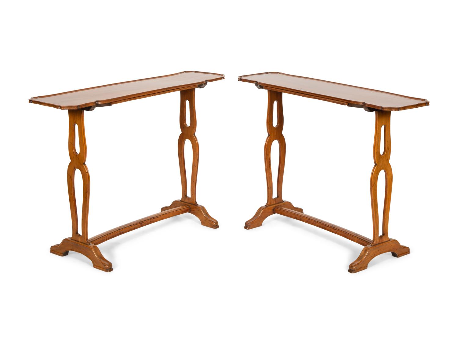 A Pair of French Fruitwood Side Tables