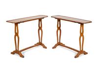 A Pair of French Fruitwood Side Tables