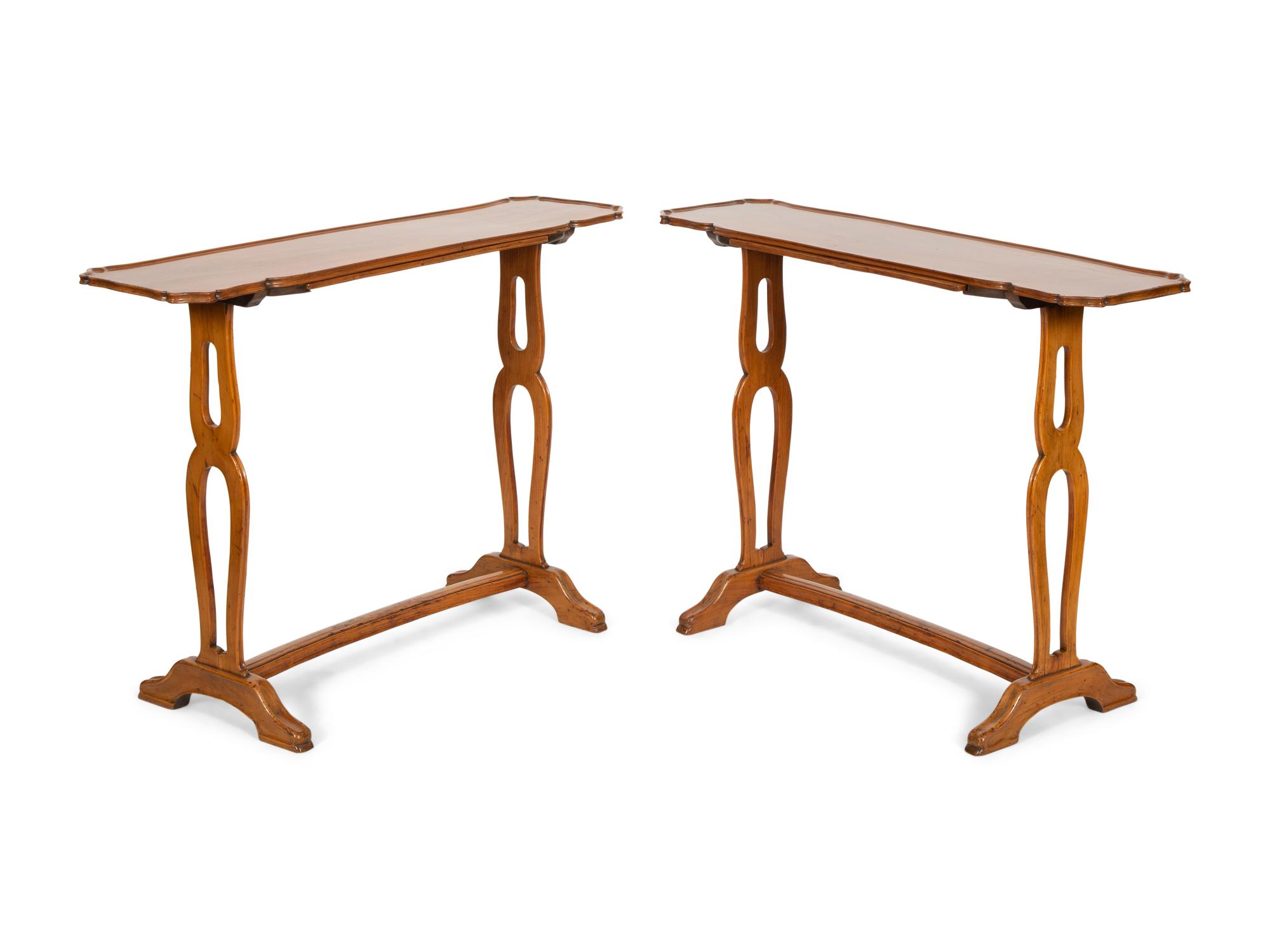 A Pair of French Fruitwood Side Tables