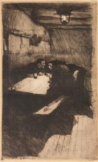 Kathe Kollwitz, (German, 1867-1945), Beratung (Conspiracy) (pl. 3 from the Weavers' Revolt), 1895