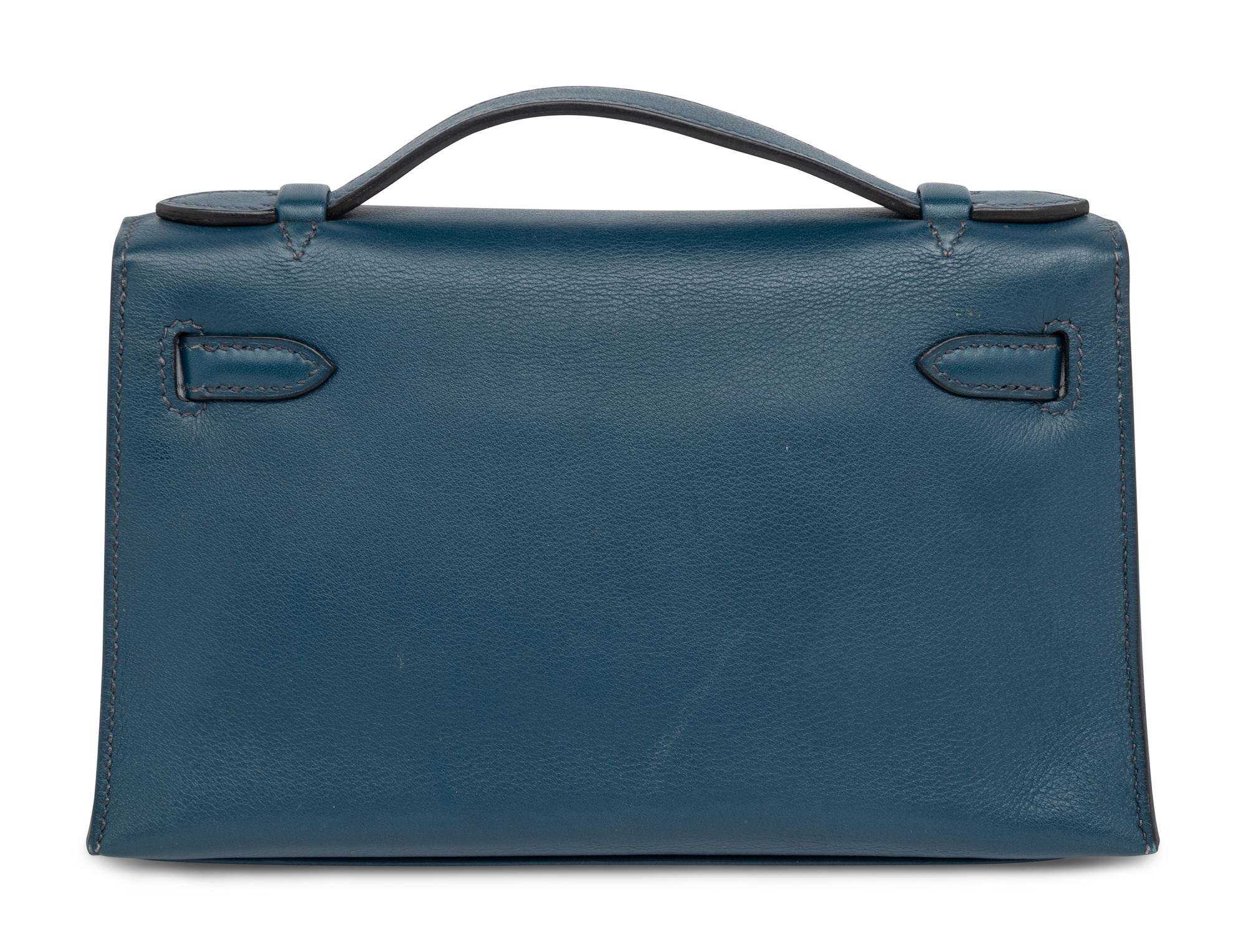 HERMÈS, DEEP BLEU KELLY POCHETTE