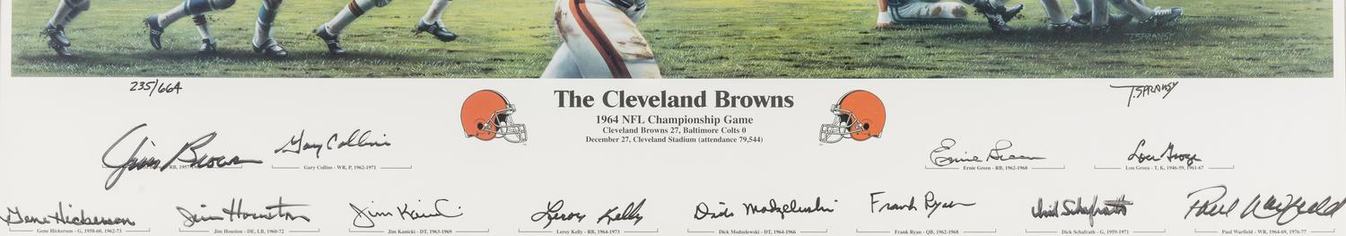 A 1964 NFL Champion Cleveland Browns Signed Limited Edition Autograph Print